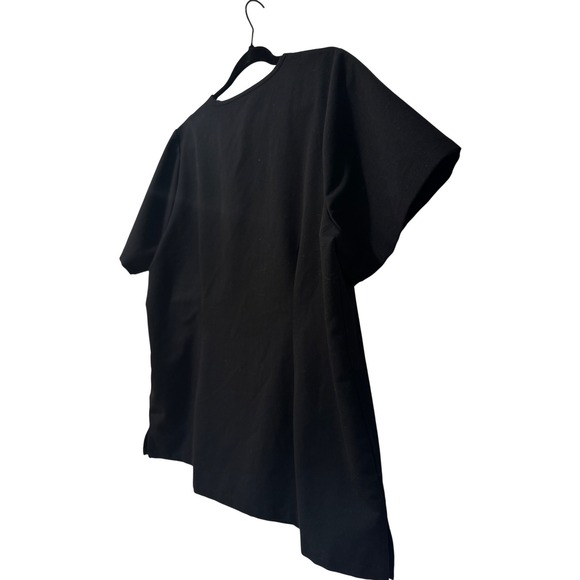 Mandala Scrub Top Women XL Black Nurse V-Neck Short Sleeve Pocket - Picture 7 of 7